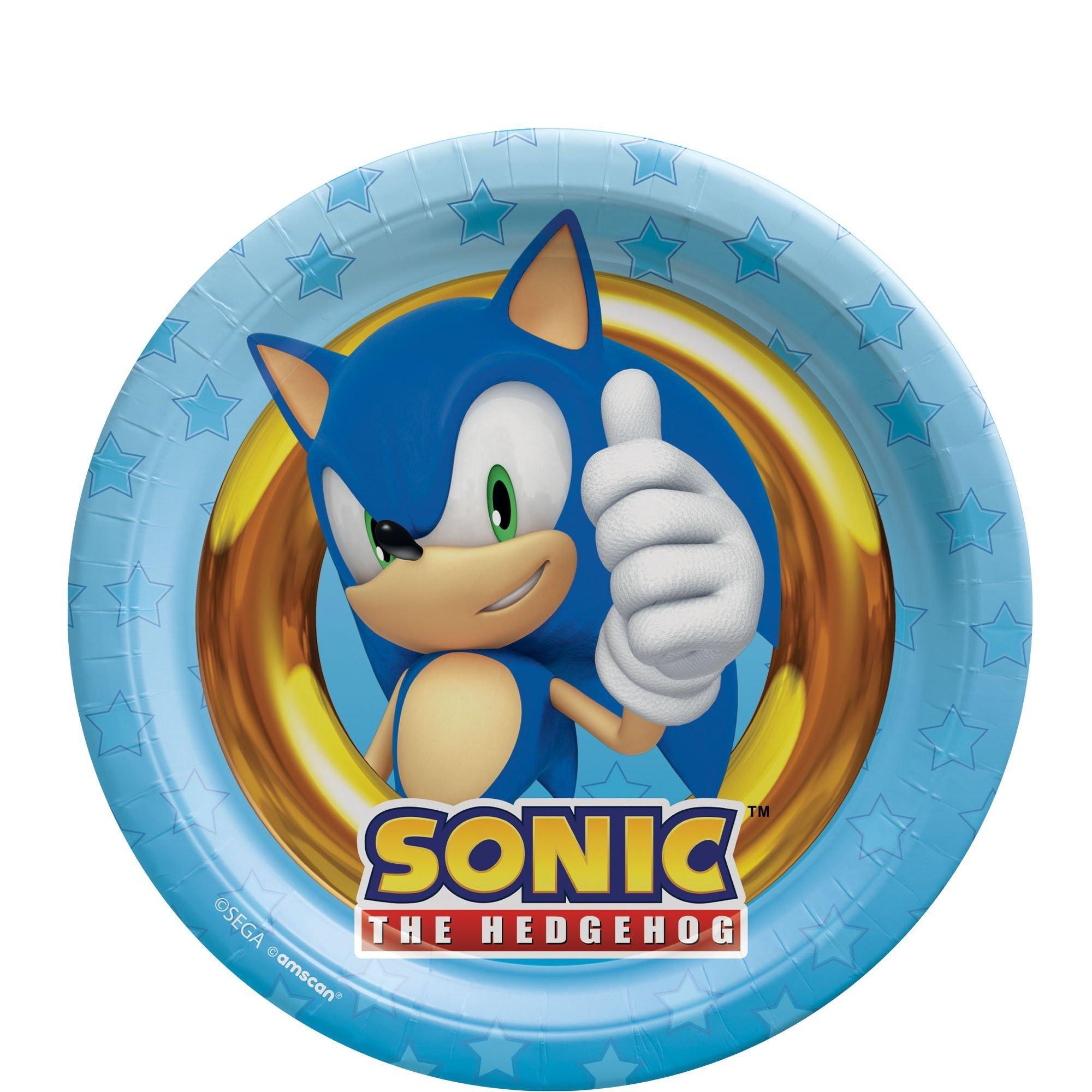 Sonic the Hedgehog Birthday Party Supplies Pack for 8 Guests - Kit Includes Plates, Napkins, Table Cover, Banner Decoration, Scene Setter, Centerpiece, Favors with Bags & Pinata